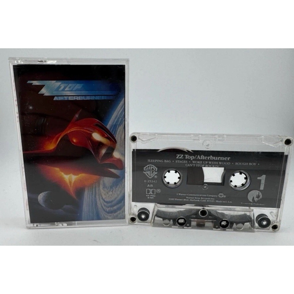 ZZ Top Afterburner Cassette Tape 1985 Rock Music Guitar Vintage 80s Beard Band
